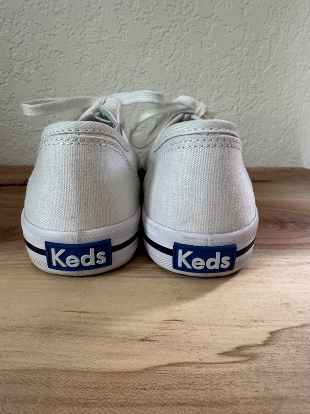 Keds White Canvas Low-Top Sneakers - Picture 5 of 7
